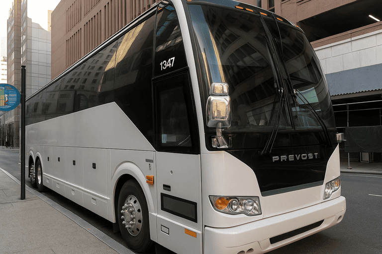 a Charter Bus Rental Royal Oak coach bus