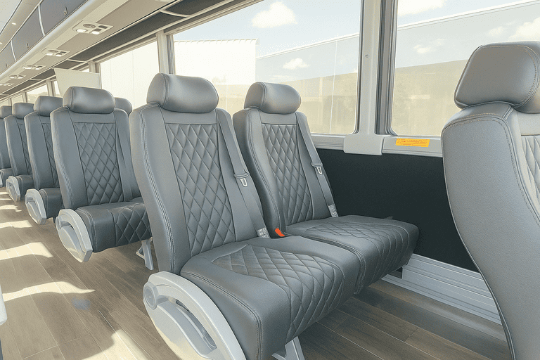 interior of Charter Bus Rental Royal Oak charter bus